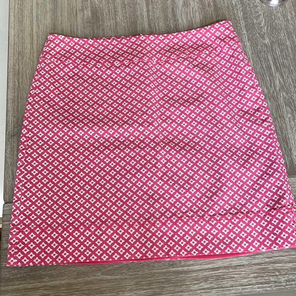 Talbots pink and white skirt 10